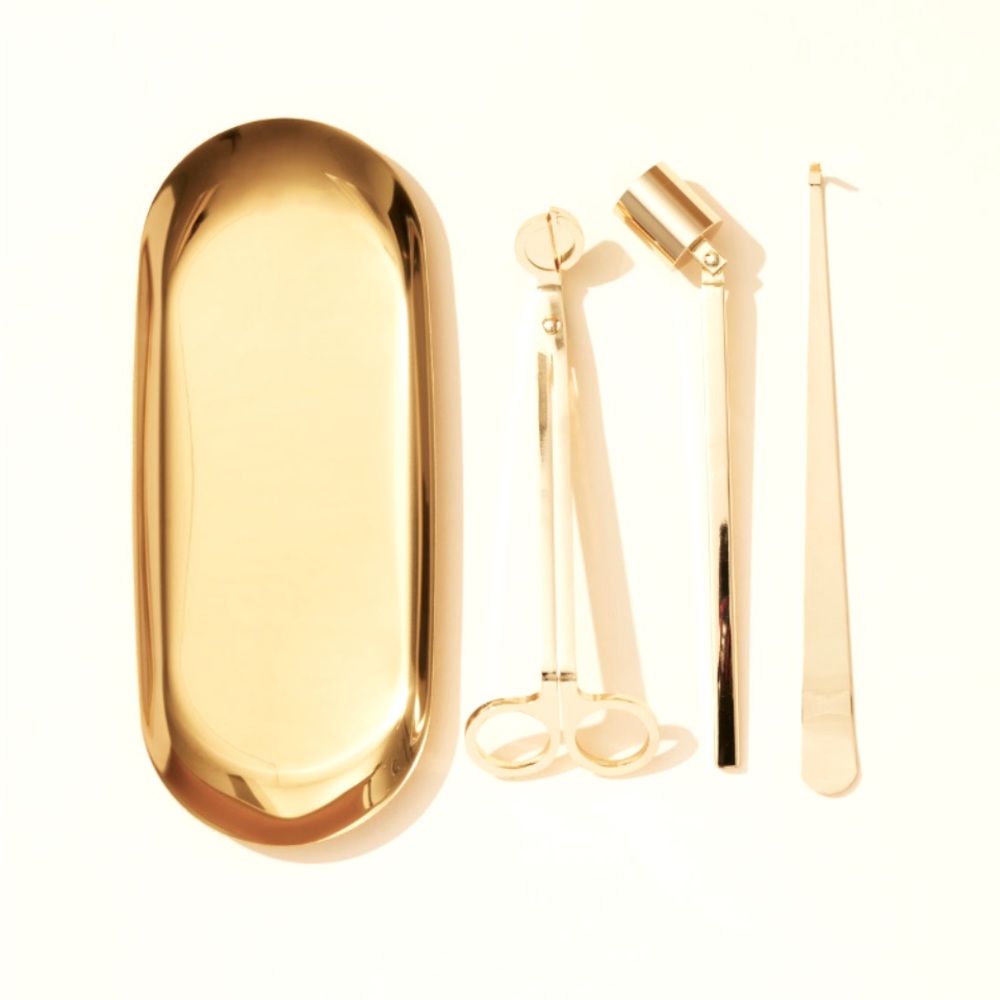 GOLD CANDLE CARE KIT! 4 PIECE SET